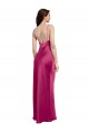 Stretch Satin Spaghetti Straps Sleeveless Low Back Long Formal Evening Gown / Prom Dress / Bridesmaid Dress Kent
