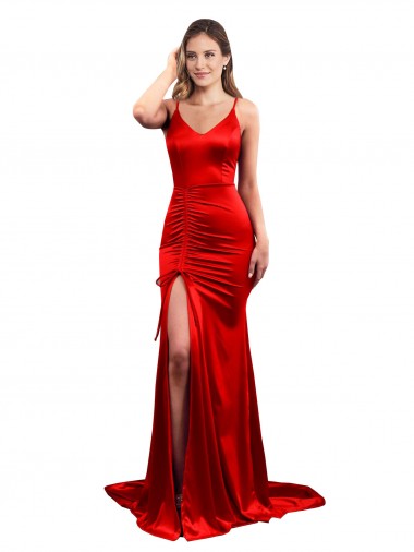 Stretch Satin Sweetheart Sleeveless Low Back Long Evening Dress / Bridesmaid Dress Kent