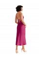 Stretch Satin V-Neck Sleeveless Low Back Midi Length Formal Evening Gown / Prom Dress / Bridesmaid Dress Kent