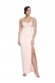 Stretch Satin Cowl Neck Sleeveless Low Back Long Formal Evening Gown / Prom Dress / Bridesmaid Dress Kent