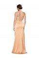 Stretch Satin One Shoulder Sleeveless Open Back Light Copper Long Formal Evening Gown / Prom Dress / Bridesmaid Dress Kent