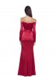 Stretch Satin Sweetheart Long Sleeves Long Formal Evening Gown / Prom Dress / Bridesmaid Dress Kent