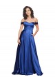 Stretch Satin Off the Shoulder Sleeveless Sweep Train Formal Evening Gown / Prom Dress / Bridesmaid Dress Kent