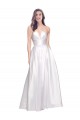 Stretch Satin Strapless Sleeveless Low Back Long Formal Evening Gown / Prom Dress / Bridesmaid Dress Kent