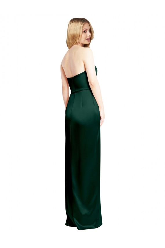 Stretch Satin Scoop Neck Sleeveless Long Formal Evening Gown / Prom Dress / Bridesmaid Dress Kent