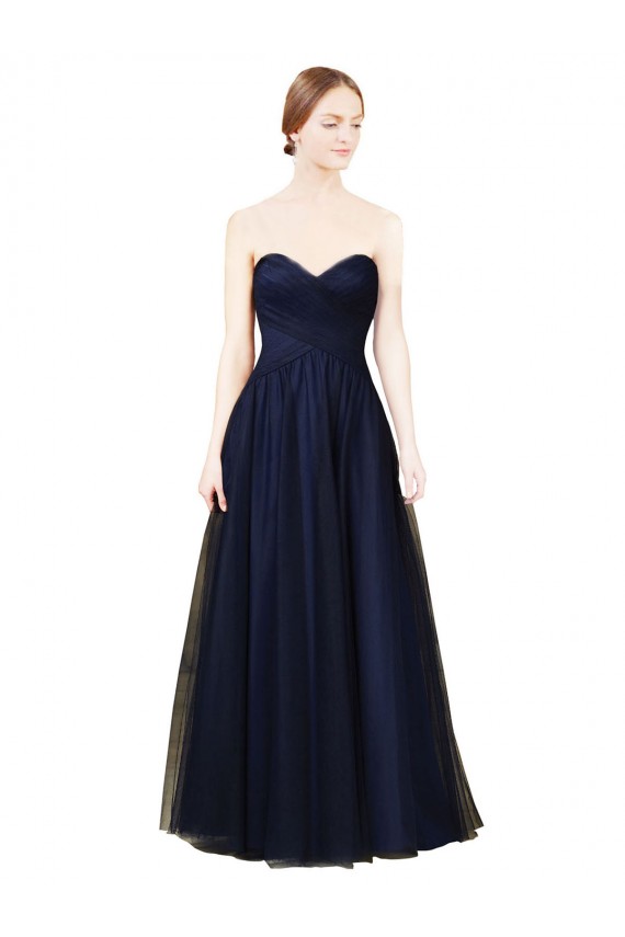 Tulle Sweetheart Sleeveless Long Bridesmaid Evening Dress Kent