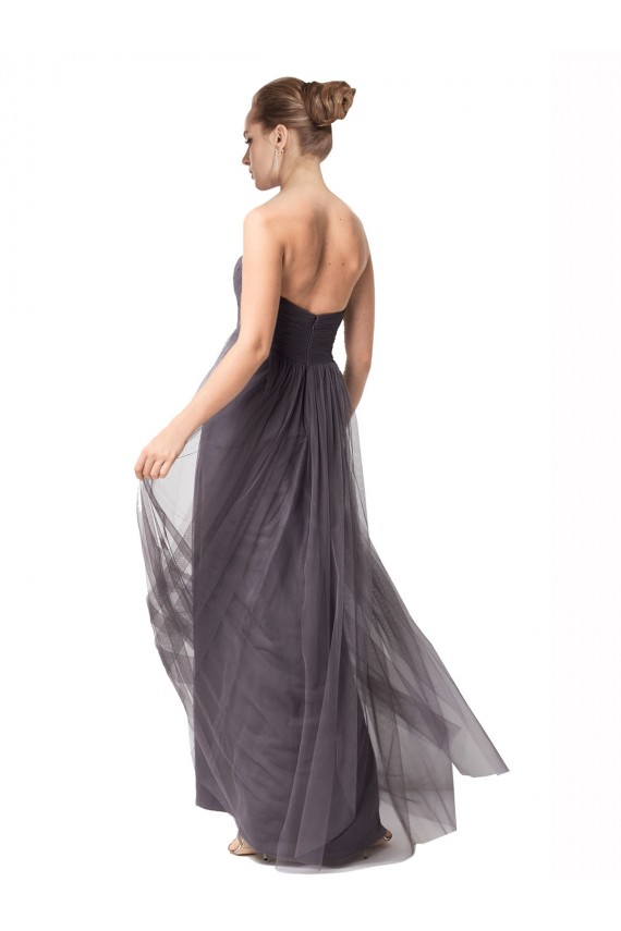 Tulle Sweetheart Cap Sleeves Long Bridesmaid Dress Kent