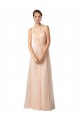 Tulle Sweetheart Sleeveless Nude Long Bridesmaid Dress / Evening Dress Kent