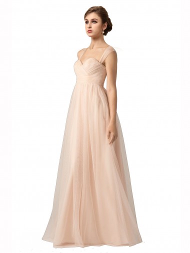 Tulle Sweetheart Sleeveless Long Bridesmaid Evening Gowns Kent
