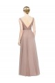 Tulle V-Neck Sleeveless Long Bridesmaid Dress Kent