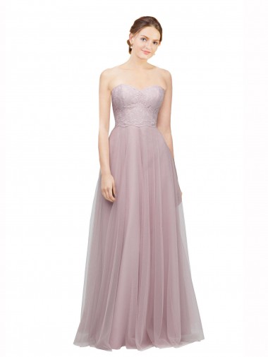 Tulle & Lace Sweetheart Sleeveless Long Bridesmaid Dress / Evening Dress Kent