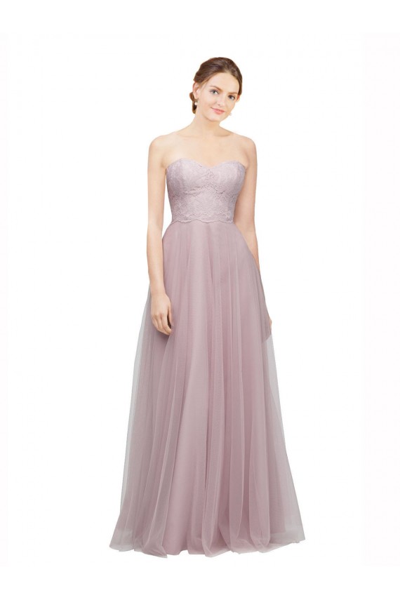 Tulle & Lace Sweetheart Sleeveless Long Bridesmaid Dress / Evening Dress Kent