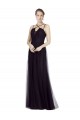 Tulle Spaghetti Straps Sleeveless Long Bridesmaid Gown Kent