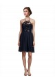 Tulle Halter Neck Sleeveless Knee Length Bridesmaid Gown Kent