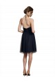 Tulle Halter Neck Sleeveless Knee Length Bridesmaid Gown Kent