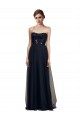 Tulle Sweetheart Sleeveless Black Long Bridesmaid Gown Kent