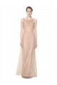 Tulle Illusion Neck Sleeveless Long Bridesmaid Dress Kent