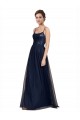 Tulle & Lace Spaghetti Straps Sleeveless Long Bridesmaid Dress Kent
