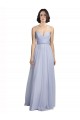 Tulle Spaghetti Straps Sleeveless Lilac Long Bridesmaid Dress Kent