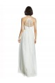 Tulle Halter Neck Sleeveless Long Bridesmaid Dress Kent