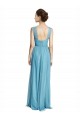 Tulle Spaghetti Straps Sleeveless Long Bridesmaid Dress Kent