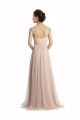 Tulle Square Neck Sleeveless Long Bridesmaid Evening Dress Kent