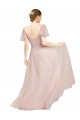 Tulle V-Neck Flutter Sleeves Long Formal Dress / Bridesmaid Dress Kent