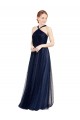 Tulle Halter Neck Sleeveless Long Bridesmaid Dress / Evening Dress Kent