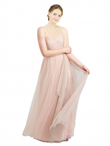 Tulle Sweetheart Sleeveless Long Bridesmaid Dress / Evening Dress Kent