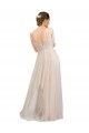 Tulle Scoop Neck Sleeveless Open Back Long Semi Formal Evening Dress / Bridesmaid Dress Kent
