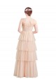 Tulle V-Neck Sleeveless Long Semi Formal Evening Dress / Bridesmaid Dress Kent