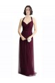 Tulle Halter Neck Sleeveless Keyhole Back Long Bridesmaid Dress / Evening Dress Kent
