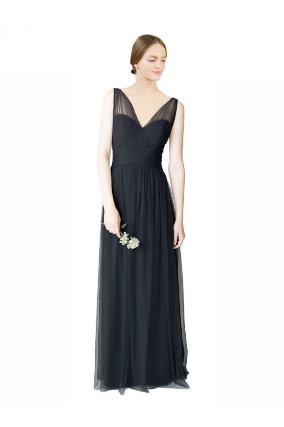 Tulle V-Neck Sleeveless V-Back Long Formal Dress / Bridesmaid Dress Kent