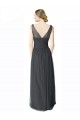 Tulle V-Neck Sleeveless V-Back Long Formal Dress / Bridesmaid Dress Kent