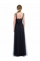 Tulle & Lace Bateau Neck Sleeveless Low Back Long Bridesmaid Dress Kent