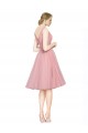 Tulle V-Neck Sleeveless Knee Length Bridesmaid Gown Kent