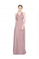 Tulle Halter Neck Sleeveless Low Back Long Bridesmaid Gown Kent