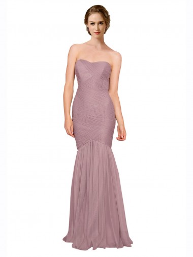 Tulle Sweetheart Sleeveless Long Bridesmaid Dress Kent