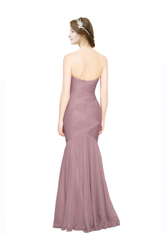 Tulle Sweetheart Sleeveless Long Bridesmaid Dress Kent