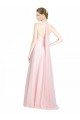 Tulle Spaghetti Straps Sleeveless Low Back Mint Green Long Bridesmaid Dress Kent