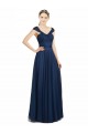 Tulle V-Neck Sleeveless Low Back Long Bridesmaid Dress Kent