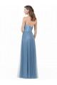 Satin & Tulle Strapless Sleeveless Low Back Long Bridesmaid Dress Kent