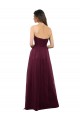 Tulle Sweetheart Sleeveless Low Back Burgundy Long Bridesmaid Dress Kent