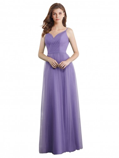 Tulle Sweetheart Sleeveless V-Back Long Formal Dress / Bridesmaid Dress Kent