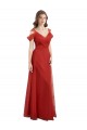 Tulle Sweetheart Cold Shoulder V-Back Long Formal Dress / Bridesmaid Dress Kent
