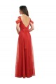 Tulle Sweetheart Cold Shoulder V-Back Long Formal Dress / Bridesmaid Dress Kent