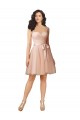 Tulle & Lace Sweetheart Cap Sleeves Keyhole Back Knee Length Bridesmaid Dress Kent