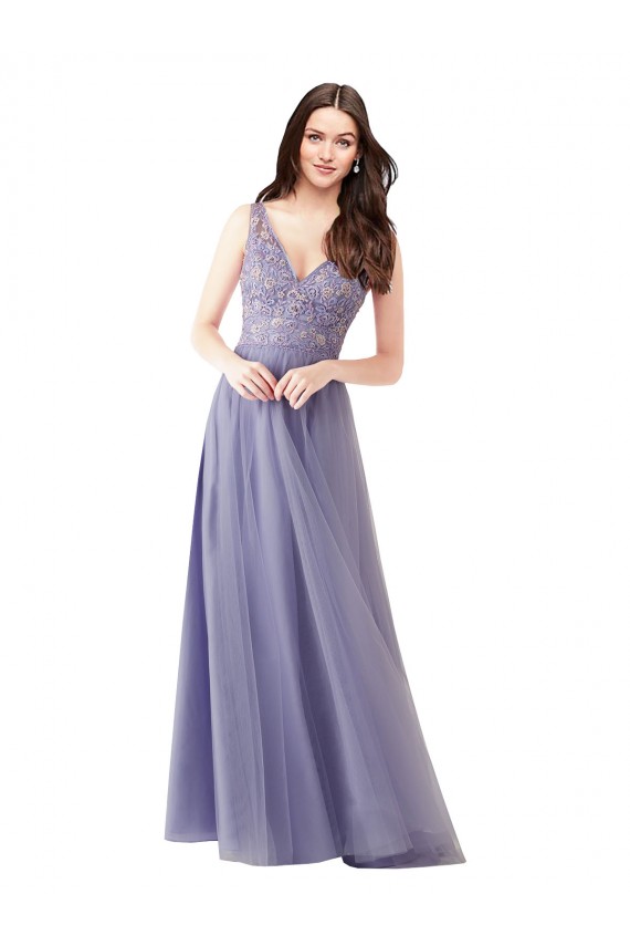Tulle & Lace Sweetheart Sleeveless V-Back Long Formal Dress / Bridesmaid Dress Kent
