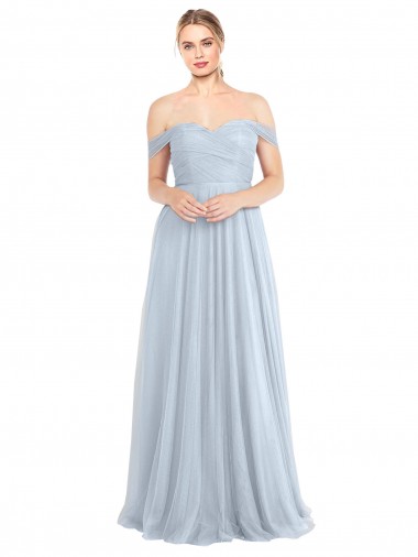 Tulle Off the Shoulder Sleeveless Long Evening Dress / Bridesmaid Dress Kent