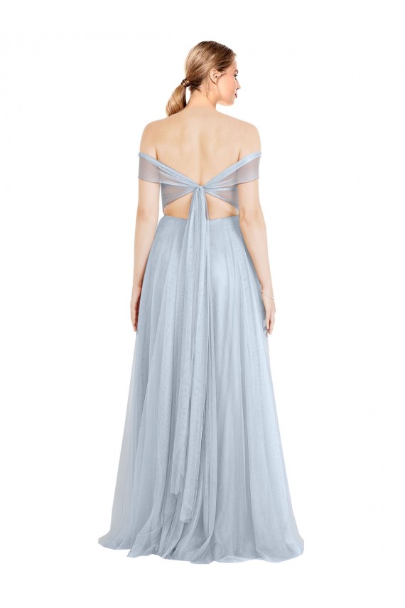 Tulle Off the Shoulder Sleeveless Long Evening Dress / Bridesmaid Dress Kent